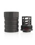 5KU X12 STYLE MUZZLE BRAKE + BLAST SHIELD 14mm CCW