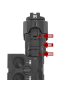 MAWL C1 replica laser verde, laser IR, torcia, led IR  nero/tan