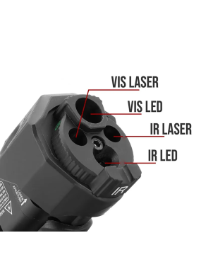MAWL C1 replica laser verde, laser IR, torcia, led IR  nero/tan