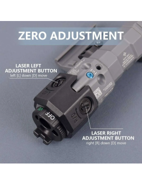 MAWL C1 replica laser verde, laser IR, torcia, led IR  nero/tan