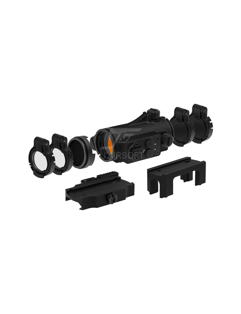 ZV-1 Red Dot Sight with Low Mount and Riser (Black)