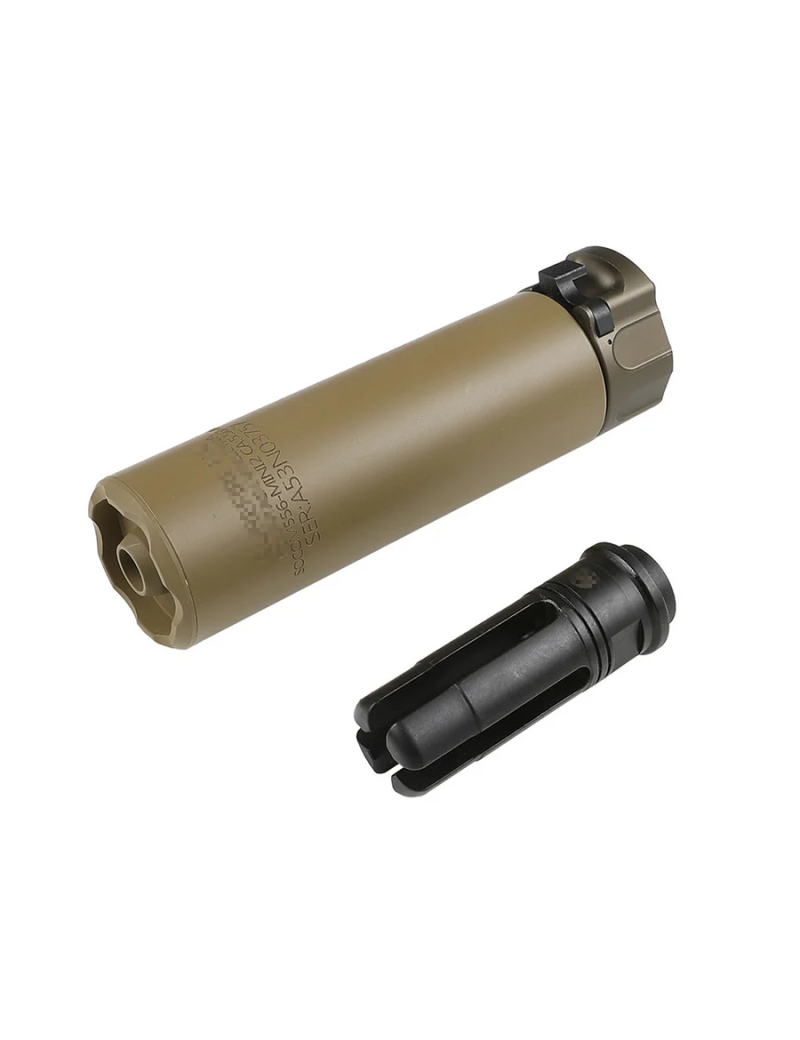 5KU SOCOM 556 Mini2 Airsoft Suppressor black/tan