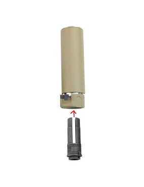 KS SOCOM 556 Mini2 Airsoft Suppressor black/tan
