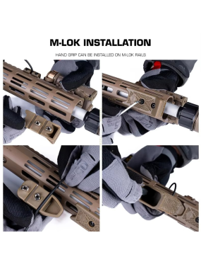Grip Hand Stop M-LOK MHSV2 con Passacavi Integrato