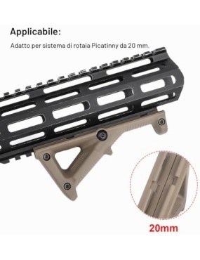 Impugnatura Angolata AFG2 per Slitta Picatinny 20 mm