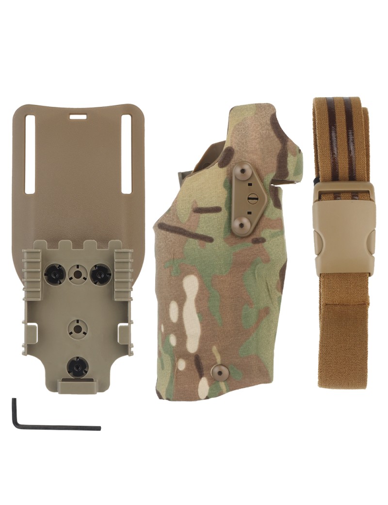Fondina Tattica 6354DO-832 ALS per Glock 17/19 con Torcia X300U