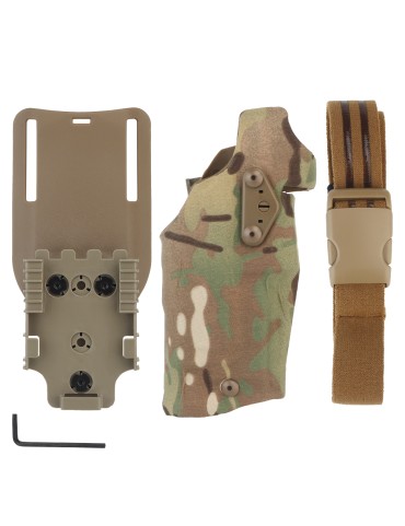 Fondina Tattica 6354DO-832 ALS per Glock 17/19 con Torcia X300U