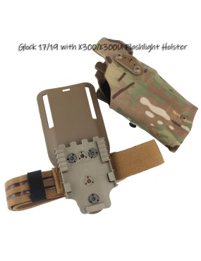 Fondina Tattica 6354DO-832 ALS per Glock 17/19 con Torcia X300U